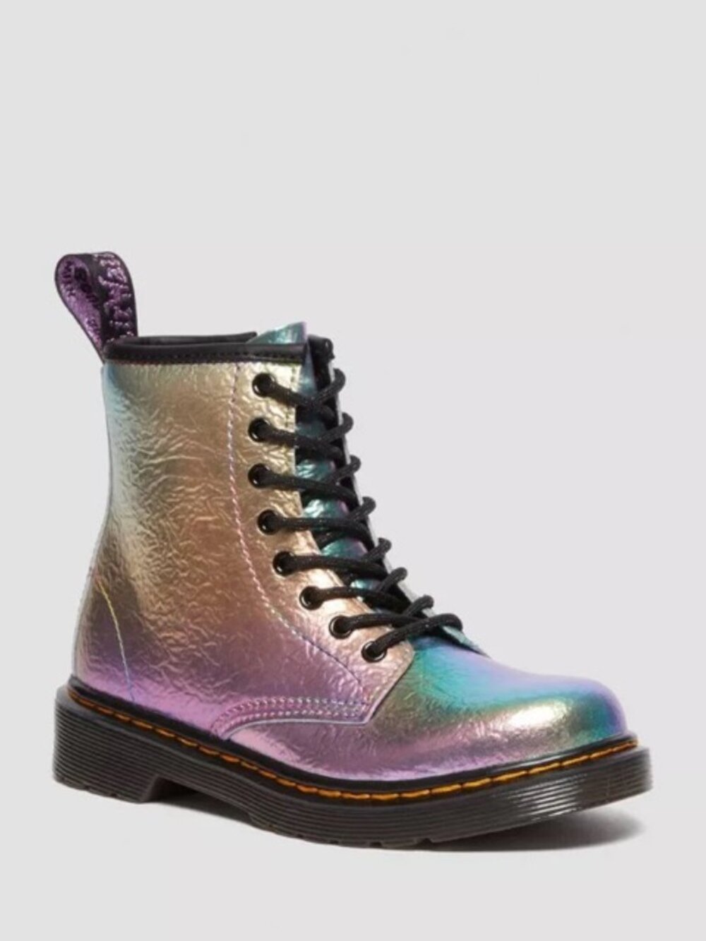 Dr. Martens Junior 1460 Rainbow Leather Lace Up Boots Big Kids Size 4 NIB - Picture 8 of 9